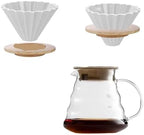 For 1-2 Cups Hand Brew And Machine Coffeeware,Coffee Filter Cup Holder Reusable Ceramics Cone Dripper Funnel Coffee Maker(Equipped with motor handle) by Unknown