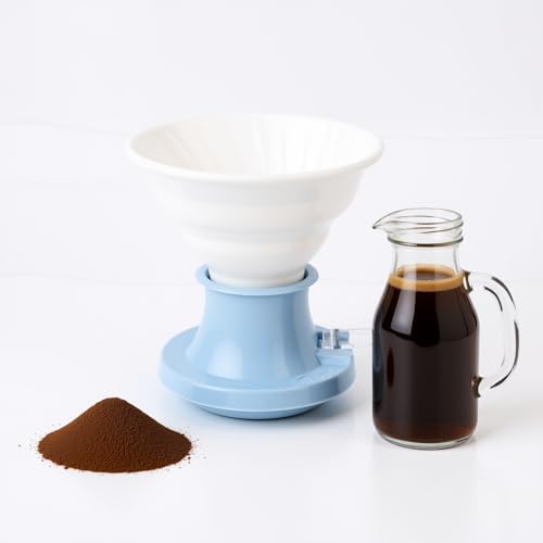 MAVIS LAVEN Ceramic Coffee Dripper, Heat Proof Portable Manual Brew Maker with Immersion Style Filtering System, for Home and Office Use (Blue) - Image 2