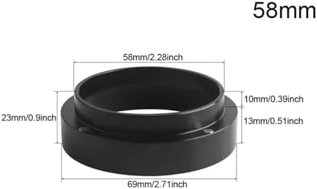 Espresso Dosing Funnel 10 Pcs Coffee Powder Anti-Fly Metering Ring is Suitable for Espresso Grinders (51mm 53mm 58mm)(Black 58MM) - Image 2