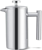 350ML French Press Coffee Maker, Stainless Steel French Press Pot with Double Wall Insulation Cool Touch Handle, for Home Office - Image 5