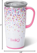 Swig Life 22oz Insulated Travel Mug with Handle & Lid, Confetti - Image 7