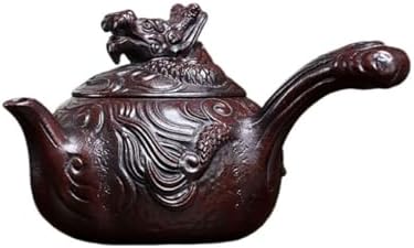 Tea Kettle Original Ore Retro Red Clay Panlong Teapot Household Side Handle Kung Fu Tea Set Ceramic Tea Infuser by Unknown