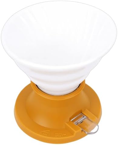 Pssopp Pour Over Coffee Dripper, Pour Over Coffee Makers Heat Proof Ceramic Immersion Dripper for Manual Brew Maker Over, Portable Travel Ceramic Immersion Nan (Yellow) - Image 3