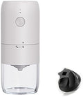 HUAHAT Electric Coffee Grinder Wireless, Grinding Coffee Beans, Ceramic Conical Burr, Cordless, Coarseness Adjustable, Portable, One Touch, 25g Capacity, Noiseless, Long Stand-by (KMDJ-2A, White) by HUAHAT+HuaHat