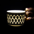 KAMMAK Tea Cups and Saucers Set of 2, Fine Bone China Coffee Cups, NX027 - Image 6