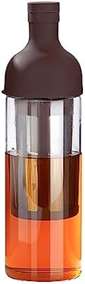 CANDeal 32oz Portable Glass Cold Brew Coffee Maker, Glass Coffee Fruit Tea Tumbler with Double Layer Filter & Lids, Iced Coffee Cups for Office (Coffee) by CANDeal