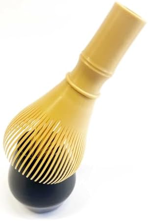 Japanese Tea Whisk Made of Resin, Non-breakable Dishwasher Compatible, Made in Japan, White Bamboo Color by OKADAEN