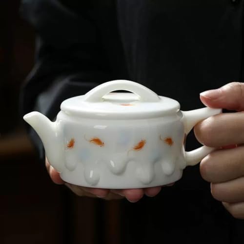 Tea Kettle Home High-end White Porcelain Teapot Creative Hand-painted Kung Fu Tea Set Teapot Ceramic Tea Infuser - Image 4