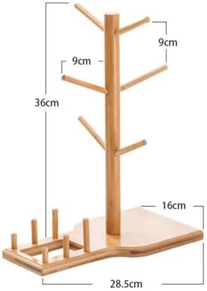 Bamboo Coffee Cup Holder Set Mug Rack and Spoon Box - Image 2