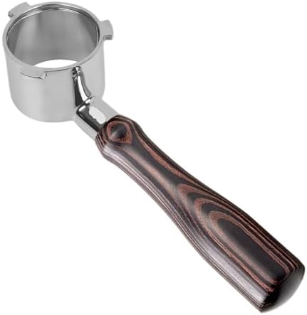 Brown Wood Handle Bottomless Portafilter by Unknown