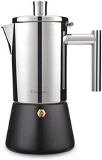 Easyworkz Double Walled Glass Coffee Mugs and Diego Stovetop Espresso Make 6Cup 10 oz - Image 6