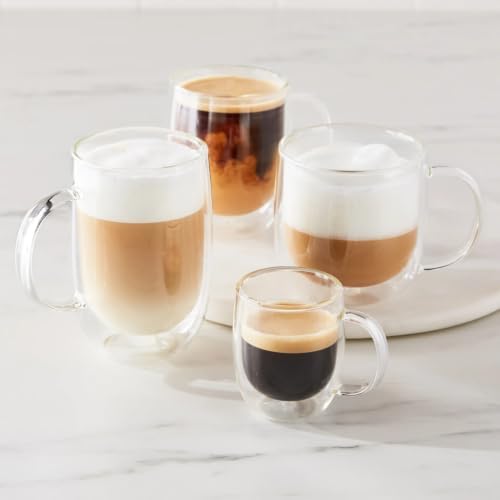 Sur La Table Double-Wall Cappuccino Glasses, Set Of 2, Clear - Image 3