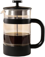 French Press Coffee Maker 3-level Filters Coffee And Tea Maker Durable Stainless Steel Frame, Thick Heat Resistant Glass Pot Multifunction Brewed Coffee Pot For Camping(/Black,800ml) by GIZNXBA