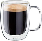 ZWILLING Sorrento Plus 2-pc Double-Wall Espresso Glass Mug Set, 4.5-oz, 134ml by Zwilling