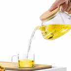 Removable Large Capacity Home Glass teapot Transparent Tea Set Tea Maker with Infuser Fruit Tea Kettle Water Pot Cleanable - Image 4