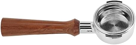 58mm Bottomless Coffee Portafilter, Single Layer Aluminum Alloy Portafilter Handle, Wooden Handle for Expobar Rocket Faema Wega EM19M2 Gemilai Casadio Ascaso Sanremo La Cimbali (F Rosewood) - Image 6