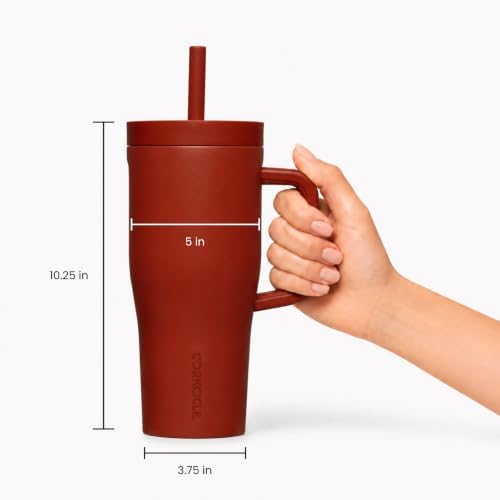 Corkcicle Cruiser Handle Tumbler, 22 oz, Rifle Paper Co. Cherries - Image 6