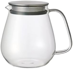Kinto Stainless Unitea One Touch Teapot 720 Milliliter (24.35 Fl. Oz.) - Heat-resistant Glass Teapot with Stainless Steel Strainer in Lid (Japan Import) by Unknown