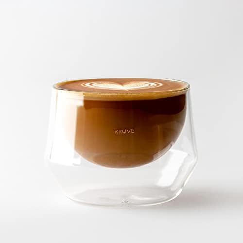 KRUVE IMAGINE Coffee Cups - Handcrafted Double-Wall Glass Cups (Set of 2, (50oz/150ml) - Perfect for Latte Art & Espresso - Durable Borosilicate Glass - Ideal Gift for Coffee Mugs Lovers - Cortado - Image 2