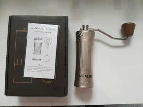 NOALTO Mini Manual Coffee Grinder with Adjustable Settings, Portable Handheld Coffee Bean Grinder with Ceramic Conical Burrs, 30-Gram Capacity, Perfect for Travel and Camping—Rose Gold - Image 2