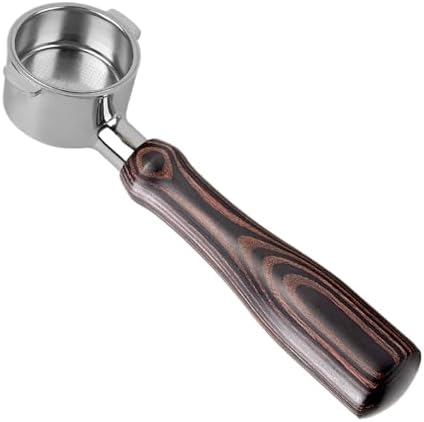 Brown Wood Handle Bottomless Portafilter by Unknown