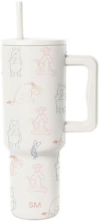 Simple Modern Disney Trek Tumbler with Handle and Straw Lid | Cup Holder Friendly Insulated Stainless Steel Travel Mug | Winnie the Pooh Doodles, 40 Ounces (Pack of 12) by Unknown
