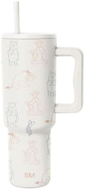 Simple Modern Disney Trek Tumbler with Handle and Straw Lid | Cup Holder Friendly Insulated Stainless Steel Travel Mug | Winnie the Pooh Doodles, 40 Ounces (Pack of 12) by Unknown