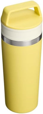 STANLEY Cafe To Go Travel Mug 16 oz | Leakproof Two-Part Drink Through Lid | Tumbler Cup for Coffee, Tea and Drinks | Insulated Stainless Steel Coffee Mug | BPA-Free | Daffodil - Image 3