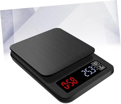 HEALLILY 5kg Electronic Coffee Scale Timer High Precision Digital Kitchen Food Scale for Cooking Baking Capacity USB Powered Black for Espresso Grain Weighing - Image 4