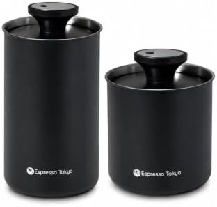 Espresso Tokyo Coffee Canister Pro Vacuum Airtight Coffee Bean Storage Container Light Proof Stainless Steel Made in Japan by Unknown