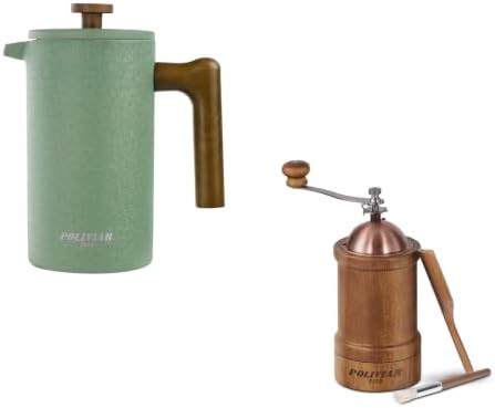 POLIVIAR French Press Coffee Maker & Manual Coffee Grinder by POLIVIAR7379