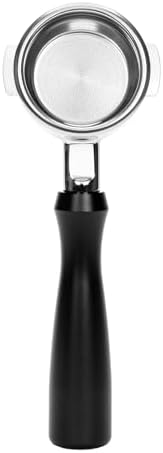 DIBTSA Portafilter Single Spout 58mm 2 Ears Compatible with La Marzocco, Included 304 Stainless Steel Filter Basket and Puck Screen, Anodized Aluminum Handle, Black - Image 5