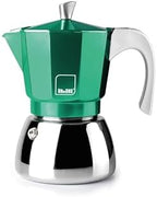 IBILI - Elba Green espresso machine, 3 cups, 150 ml, cast aluminium, stainless steel base, with reducer for 2 cups, suitable for induction by IBILI
