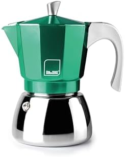 IBILI - Elba Green espresso machine, 12 cups, 600 ml, cast aluminium, stainless steel base, suitable for induction by IBILI