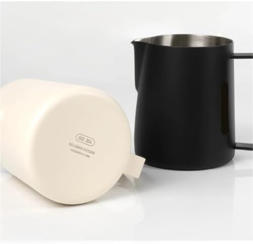 Milk Frother Cup Stainless Steel Pointed Mouth Coffee Latte Art Cup 400ml/600ml Stainless Steel Big Belly Double Scale Milk Pitcher Tool(600ml,Green) - Image 4
