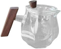 Glass Teapot Loose Leaf Teapot with Removable Infuser Tea Kettle Tea Warmer High Borosilicate Glass with Wood Handle Suitable for Home Office by Unknown