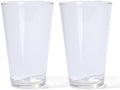 Silipint 2-Pack 16oz Silicone Pint Glass – Unbreakable, BPA-Free, Reusable Silicone Drinking Cup – Microwave & Freezer Safe – Stemless Glass for Coffee, Smoothies (Crystal Clear) by Silipint