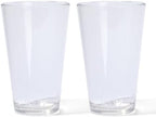Silipint 2-Pack 16oz Silicone Pint Glass – Unbreakable, BPA-Free, Reusable Silicone Drinking Cup – Microwave & Freezer Safe – Stemless Glass for Coffee, Smoothies (Crystal Clear) by Silipint