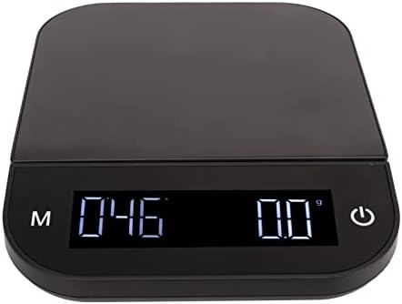 Electric Kitchen Food Scale 5kg/0.1g with Peeling Function, Digital Coffee Scale, Flat Weighing Platform, Brushed Metal, Timing and PC Features (3kg) - Image 4
