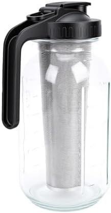 banapoy Cold Brew Coffee Maker Pitcher, 64oz Glass Carafe with Fine Filter - Image 4