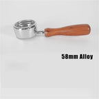 58mm Filter,Compatible With GAGGIA,Coffee Machine Bottomless Coffee Portafilter Home Espresso Solid Wood Handle Barista Tool filter basket(58mm-H) - Image 2