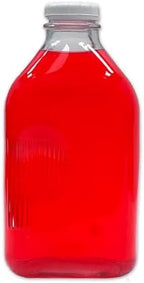 Glass Beverage Jug, 64 oz, Clear, Wide Mouth with Groove Handle and Airtight Lid (6) - Image 4