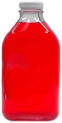 Glass Beverage Jug, 64 oz, Clear, Wide Mouth with Groove Handle and Airtight Lid (2) - Image 4