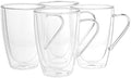 Safdie & Co. Barista Plus Insulated, Cappuccino Cups,Glass Coffee Mug, 435ml, Transparent- pack of 4 coffee mugs by Unknown