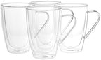 Safdie & Co. Barista Plus Insulated, Cappuccino Cups,Glass Coffee Mug, 435ml, Transparent- pack of 4 coffee mugs by Unknown