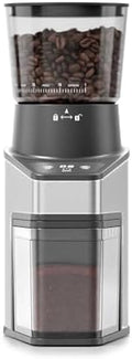 Conical Burr Coffee Grinder, 60 Settings, Anti-Static, Grey by RIOSKY