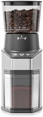 Conical Burr Coffee Grinder, 60 Settings, Anti-Static, Grey by RIOSKY