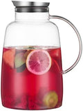 Purefold 109 Oz Glass Pitcher with Lid, Leakproof Stainless steel Lid by Purefold