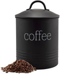 AuldHome Design Enamelware Black Coffee Canister; Modern Farmhouse Style Coffee Storage for Kitchen by AuldHomeDesign