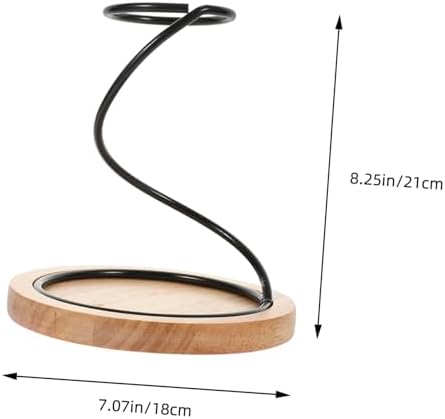 Coffee Dripper Rack with Wooden Base and Iron Stand, Universal Holder - Image 2